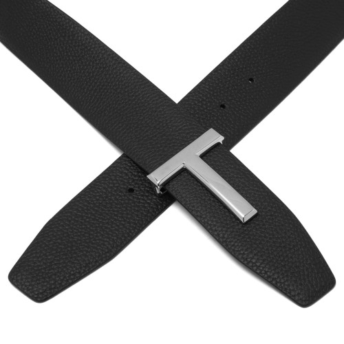 Brown and Black Reversible Belt With Logo 2