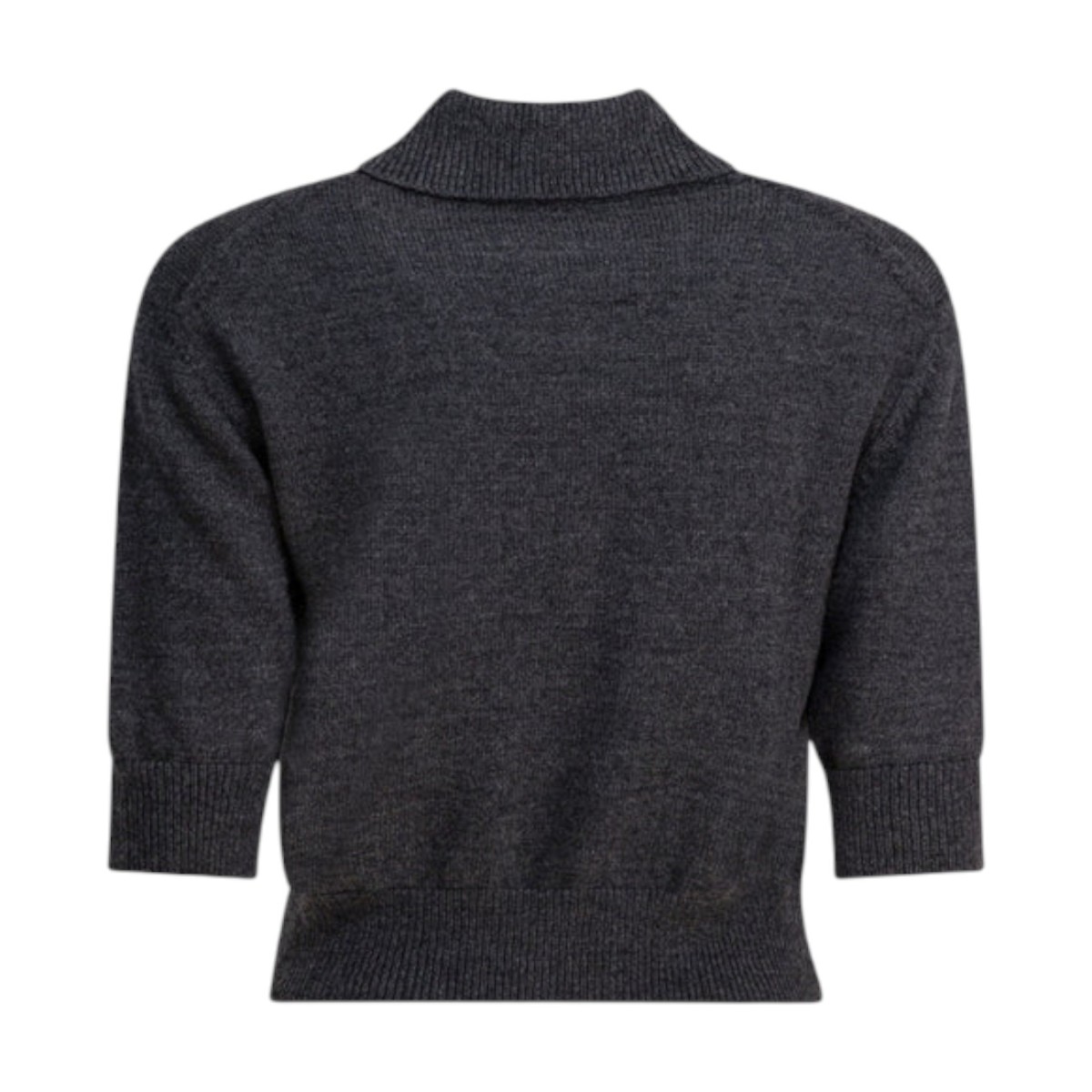 Slate Blend Wool Polo Top