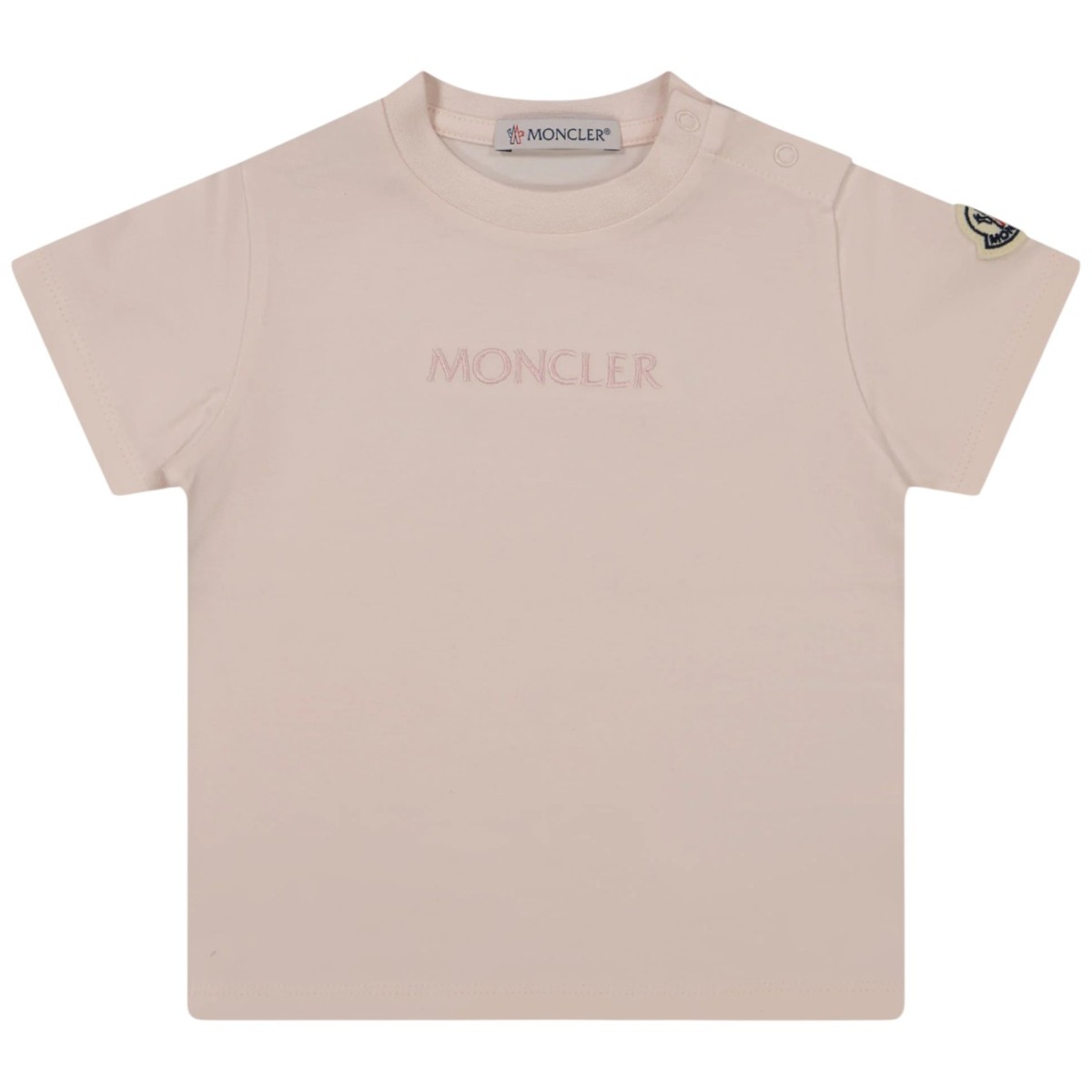 Light Pink Logo Embroidered T-Shirt