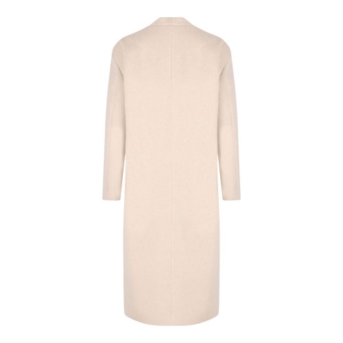 Ecru Florane Wool Blend Long Coat