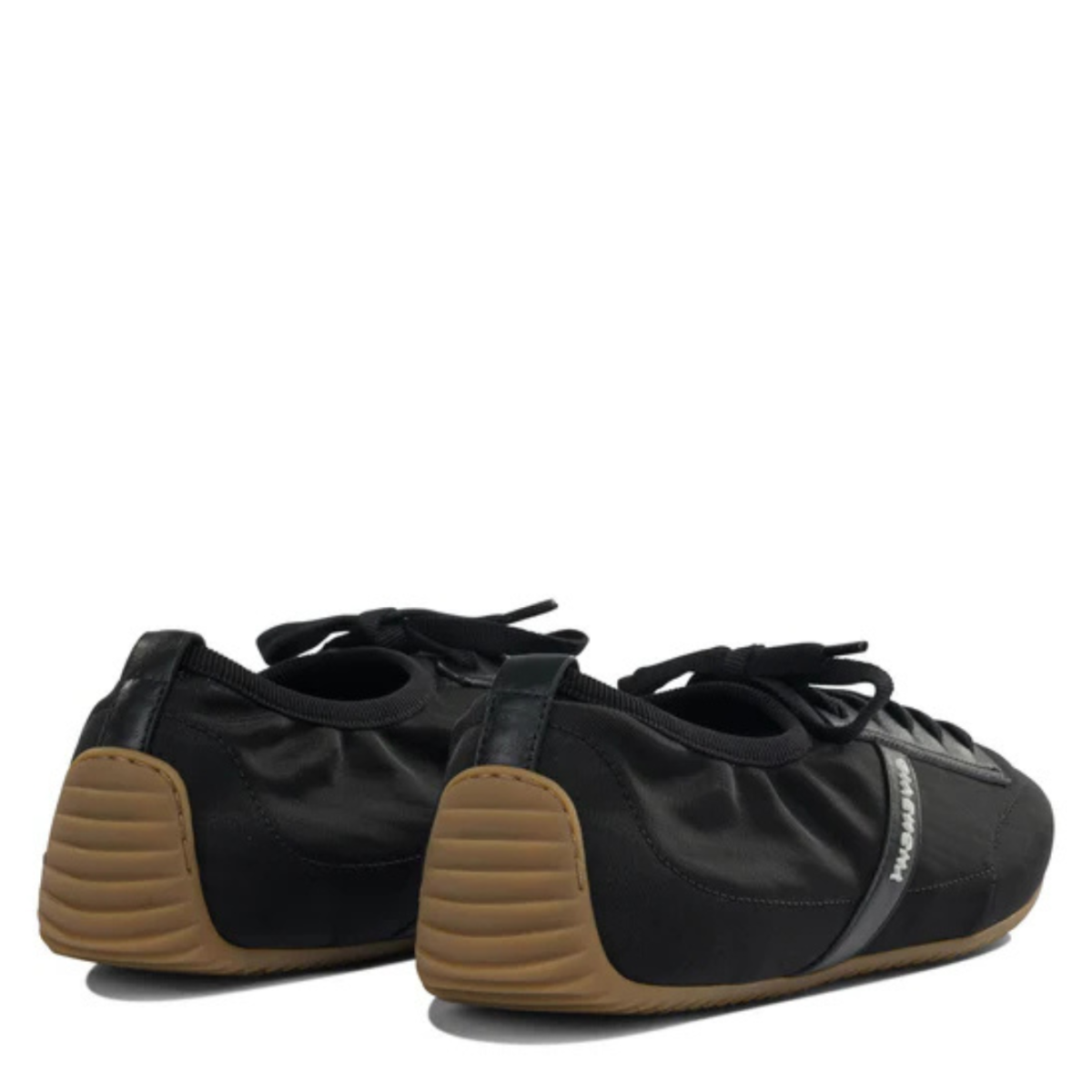 Black Lace Up Panel Sneakers