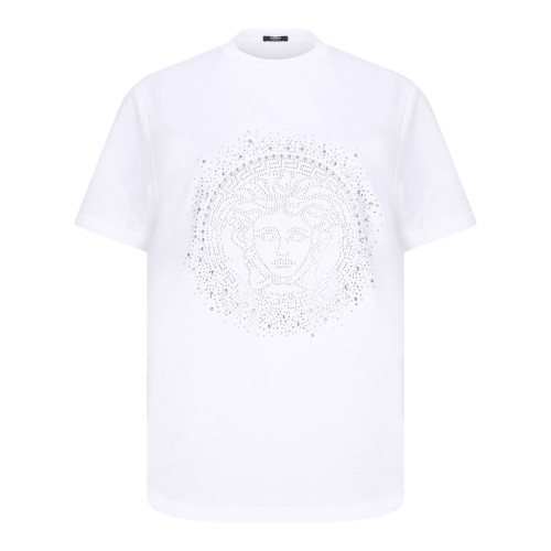 White T-shirt With Crystals