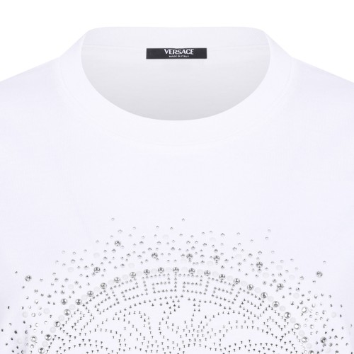 White T-shirt With Crystals