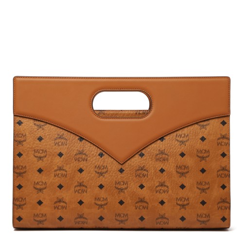 Cognac Diamond Visetos Media Tote Bag