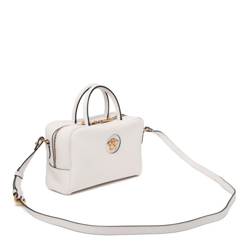 White The Medusa Leather Boston Bag