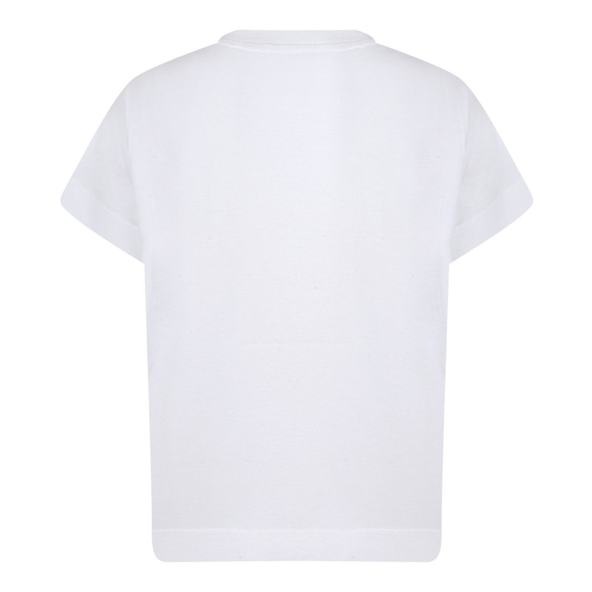 White Cotton T-Shirt with Givenchy Tape