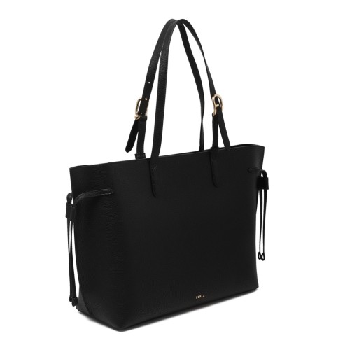 Black Ava Shopping Bag L