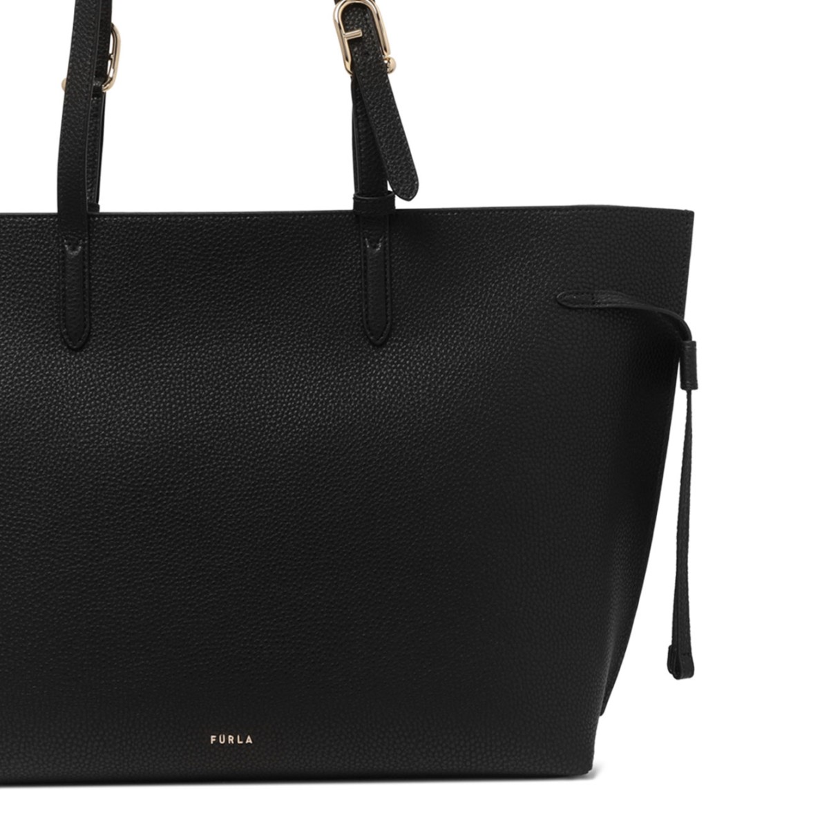 Black Ava Shopping Bag L