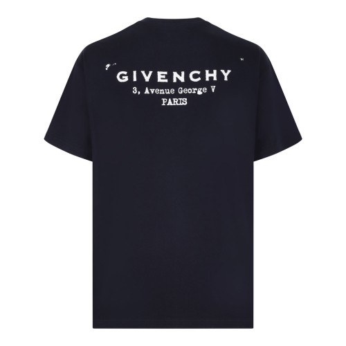 Dark Navy T-Shirt With Logo Stamp Print