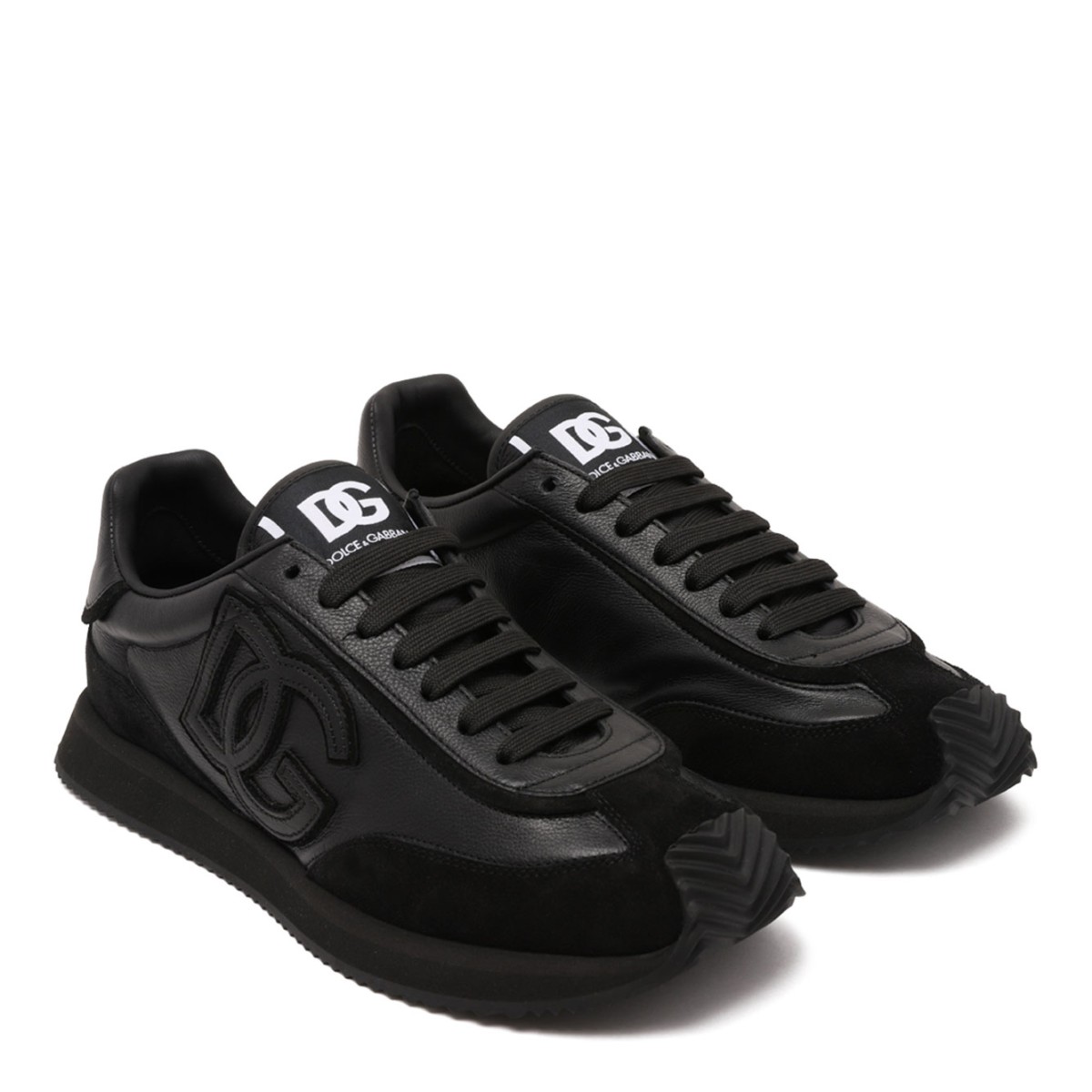 Black DG Cushion Calfskin Sneaker