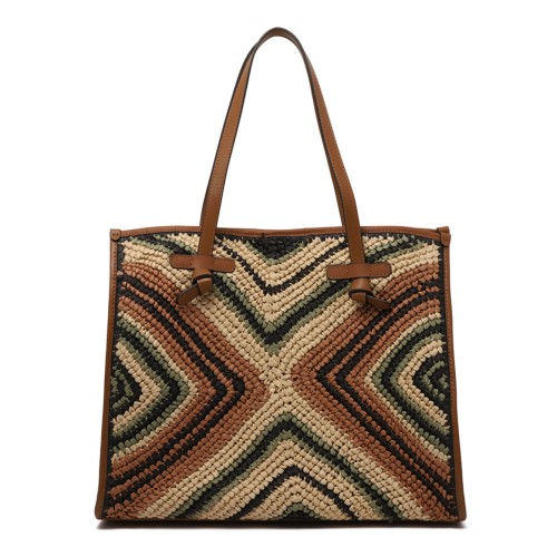 Multicolour Women Straw Tote Bag 2