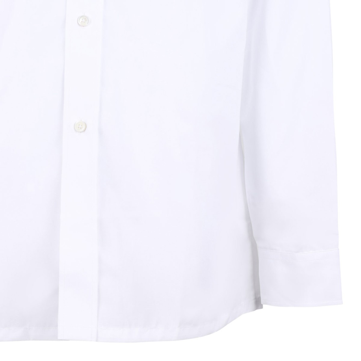White Logo-Embroidered Cotton Shirt