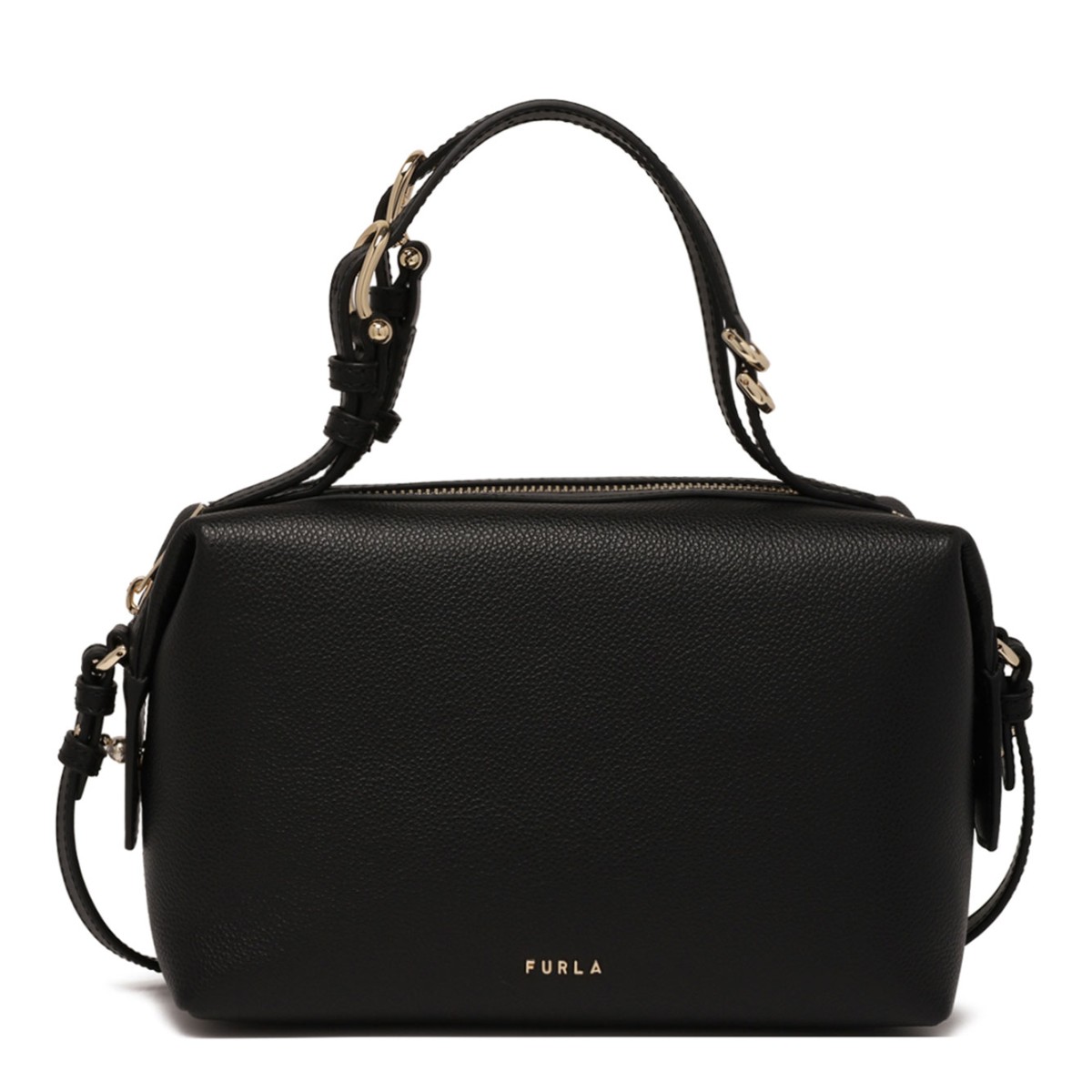 Black Double Boston Bag