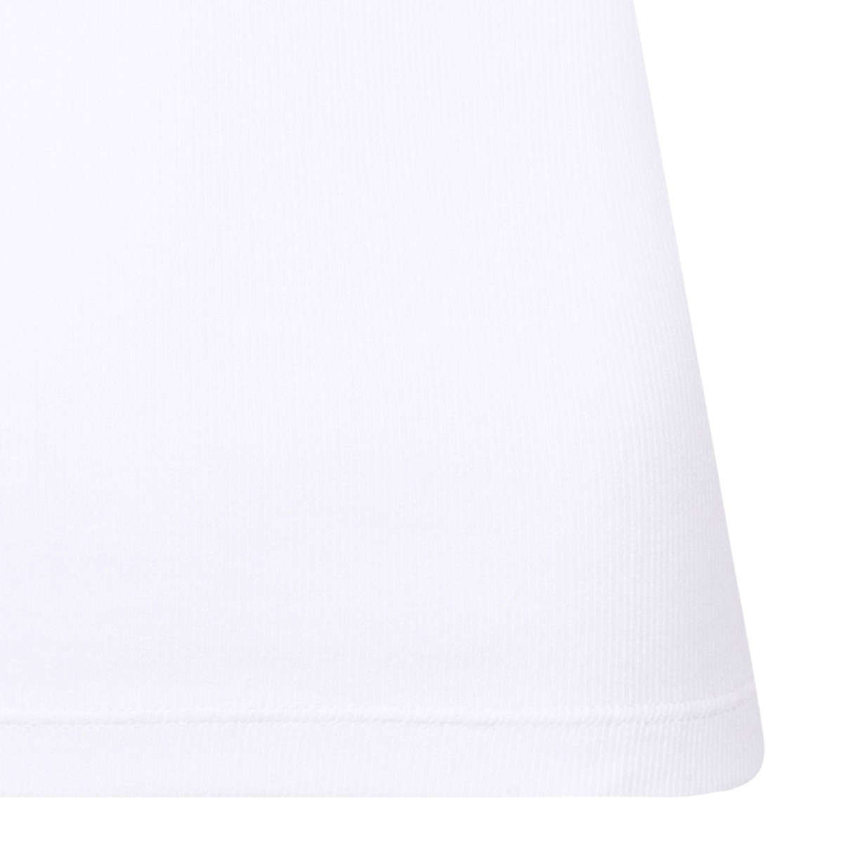 White Stretch Ribbed Cotton Tank Top