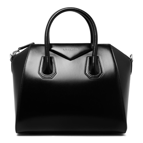 Black Antigona Small Leather Box Bag