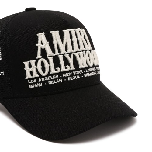 Black Hollywood Sign Baseball Cap