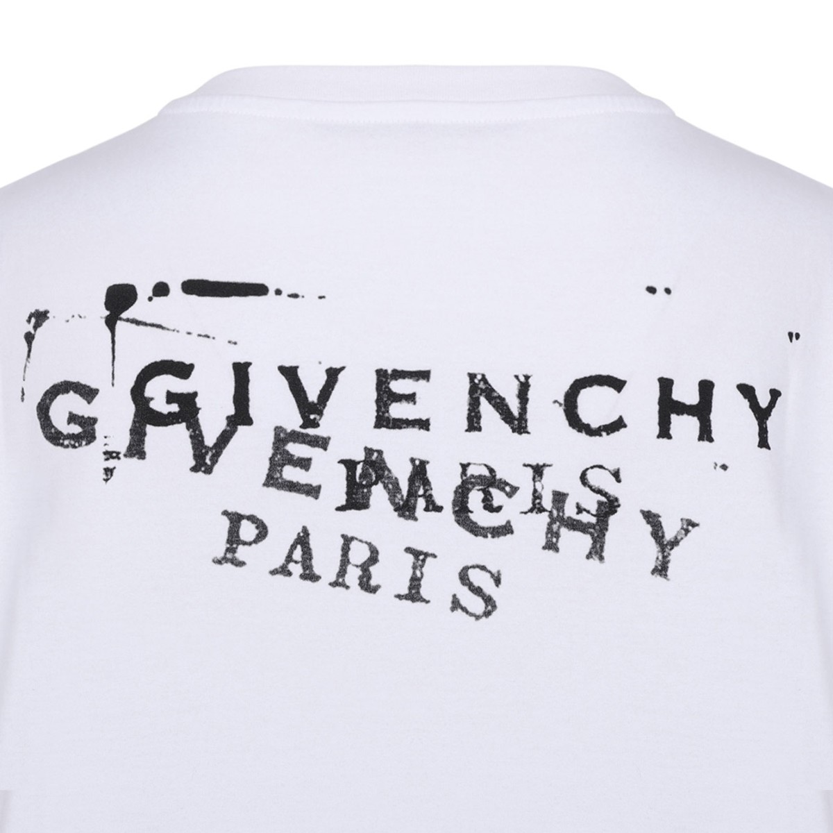 White T-shirt In Cotton With Logo Stamp Print