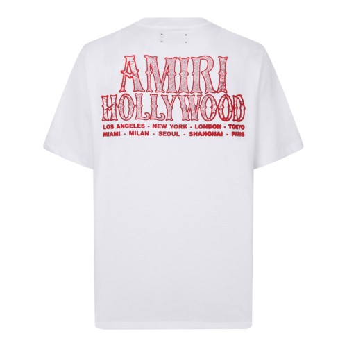 Ivory Hollywood Print Cotton T-Shirt