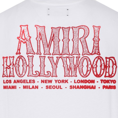 Ivory Hollywood Print Cotton T-Shirt