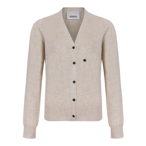 Beige Wool Blend Cardigan