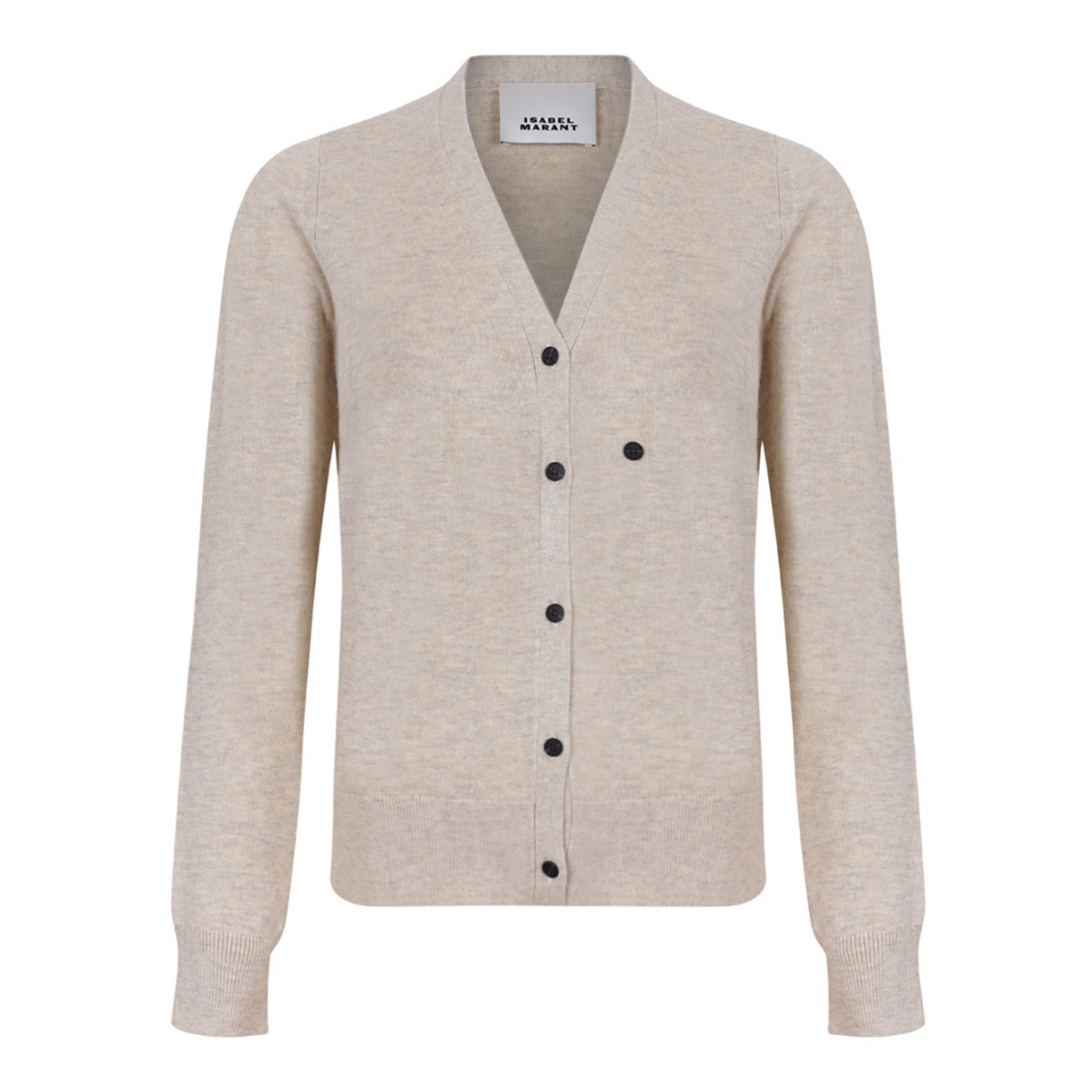 Beige Wool Blend Cardigan