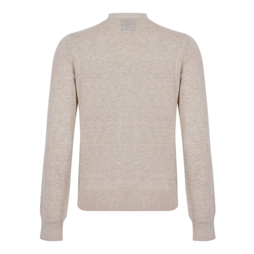 Beige Wool Blend Cardigan