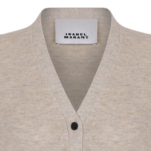 Beige Wool Blend Cardigan