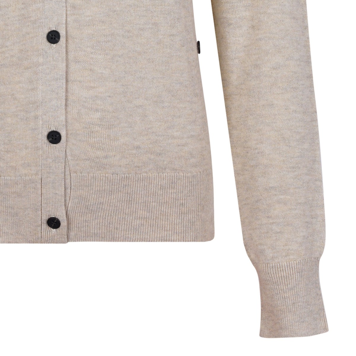 Beige Wool Blend Cardigan