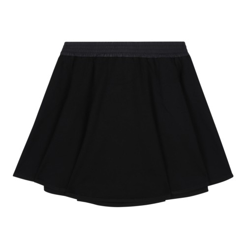 Black Logo Embroidered Skirt