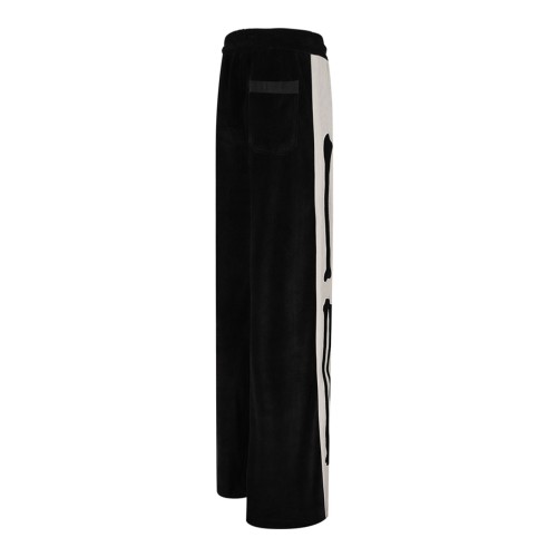 Black Bones Velvet-Effect Track Pants
