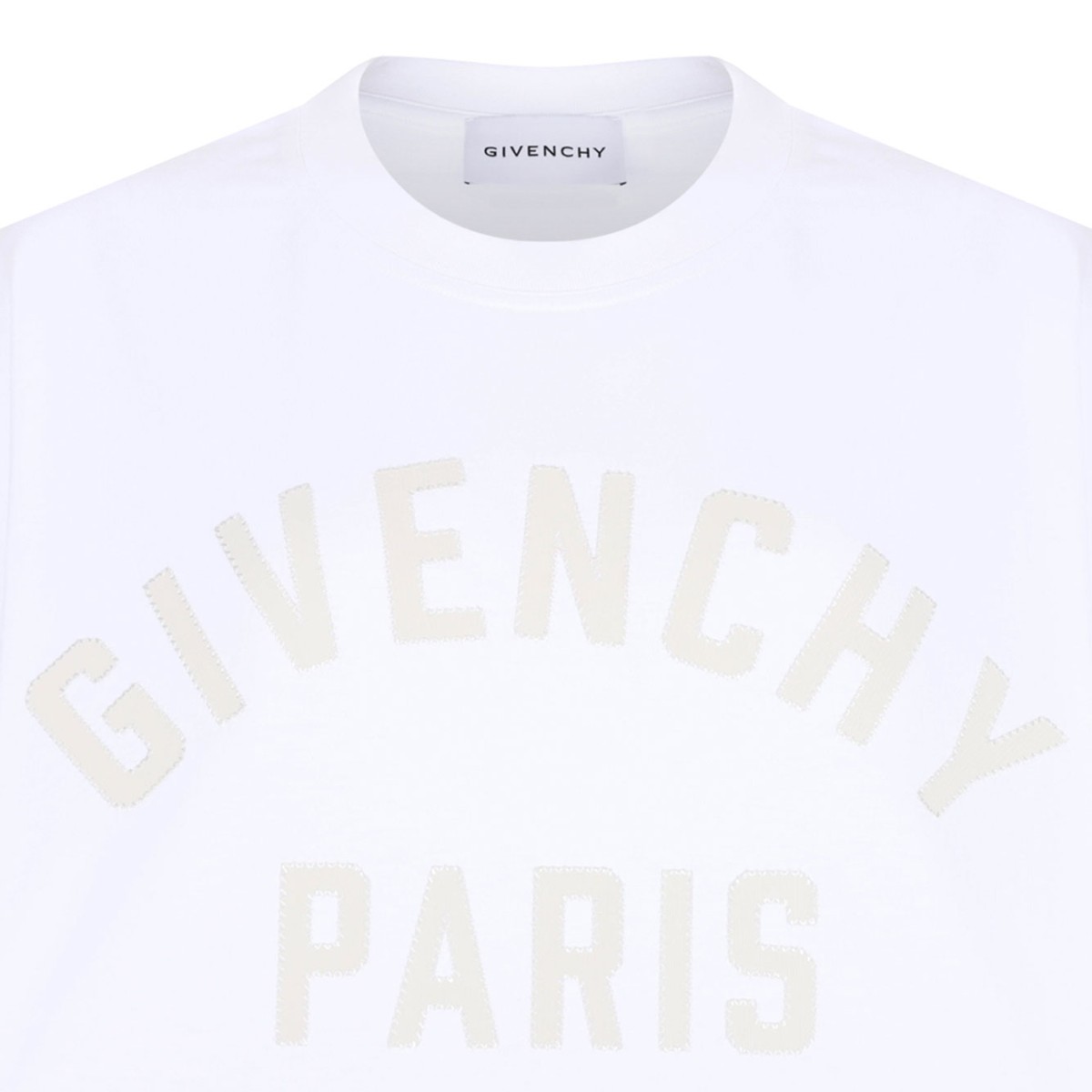 White Logo Print T-Shirt