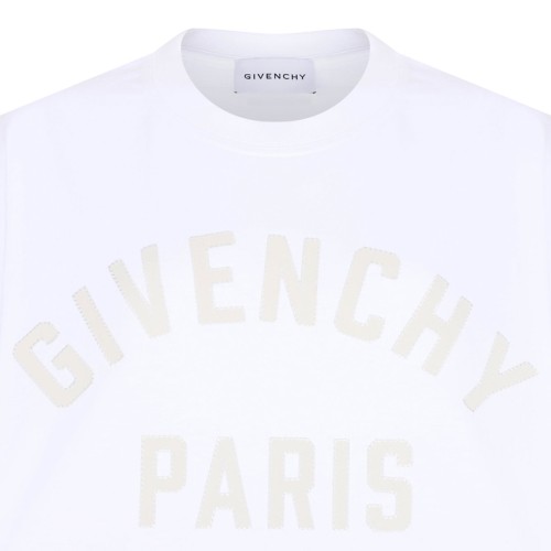 White Logo Print T-Shirt