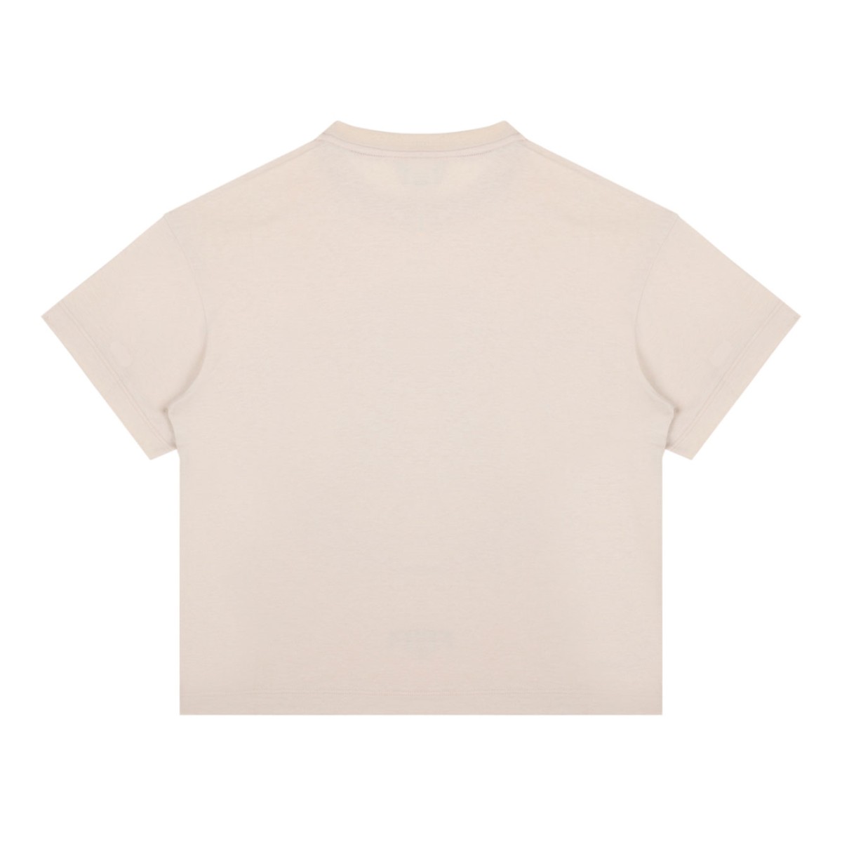 Light Beige Cotton Graphic Print T-Shirt