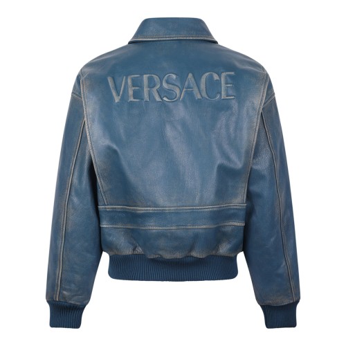 Petrol Blue Leather Jacket
