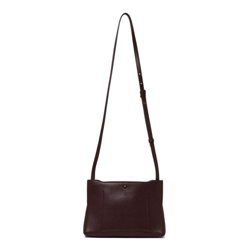 Burgundy Folded Pochette Shoulder Bag 2