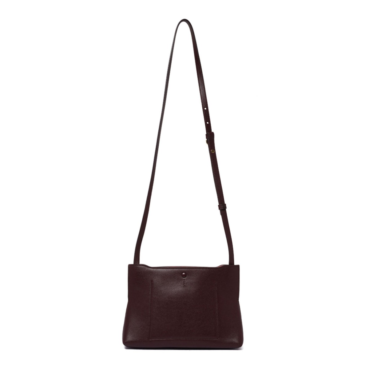 Burgundy Folded Pochette Shoulder Bag