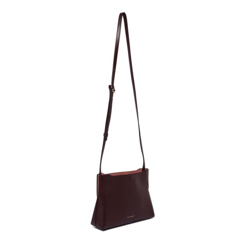Burgundy Folded Pochette Shoulder Bag