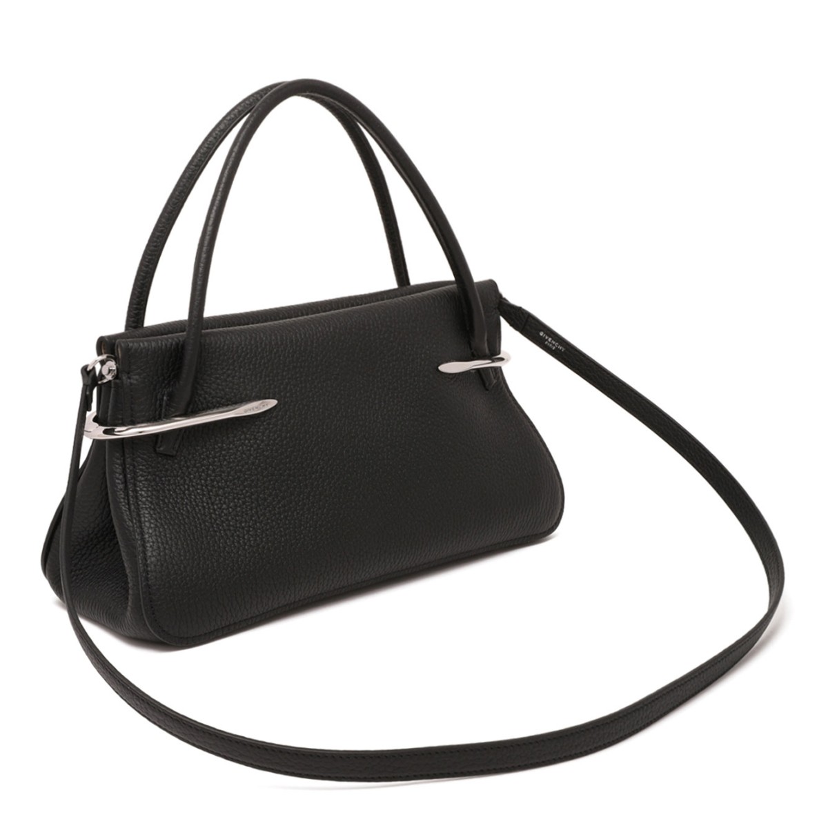 Black Medium Pinch Bag In Grained Leather