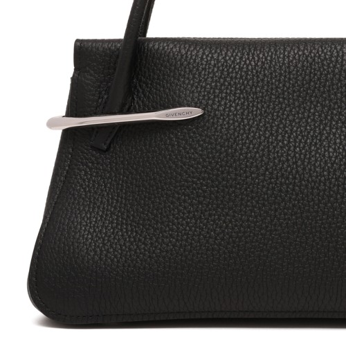 Black Medium Pinch Bag In Grained Leather