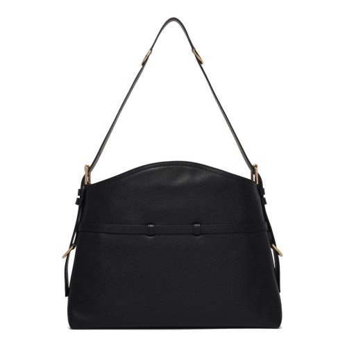 Black Voyou Medium Bag in Glossy Leather 2