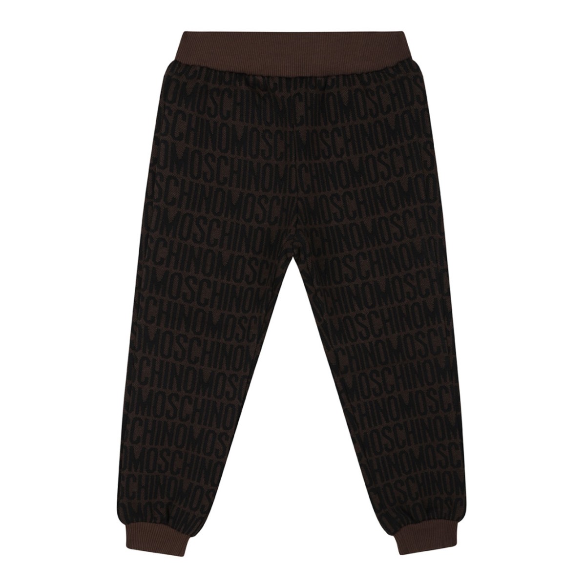 Coffee Brown and Black Tracksuit With Jacquard Logo