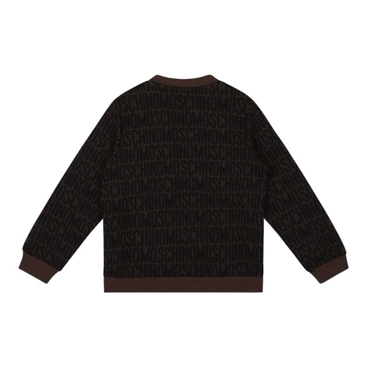 Coffee Brown and Black Tracksuit With Jacquard Logo