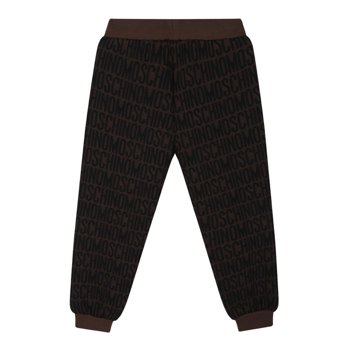 Coffee Brown and Black Tracksuit With Jacquard Logo