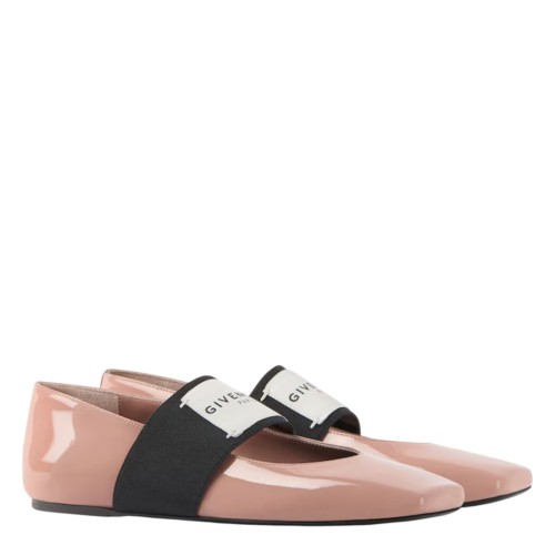 Poweder Pink Sliced Square Ballerinas 2