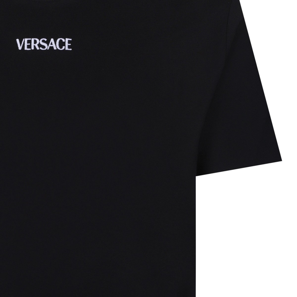 Black Slim-Fit Cotton Jersey T-Shirt With Embroidery