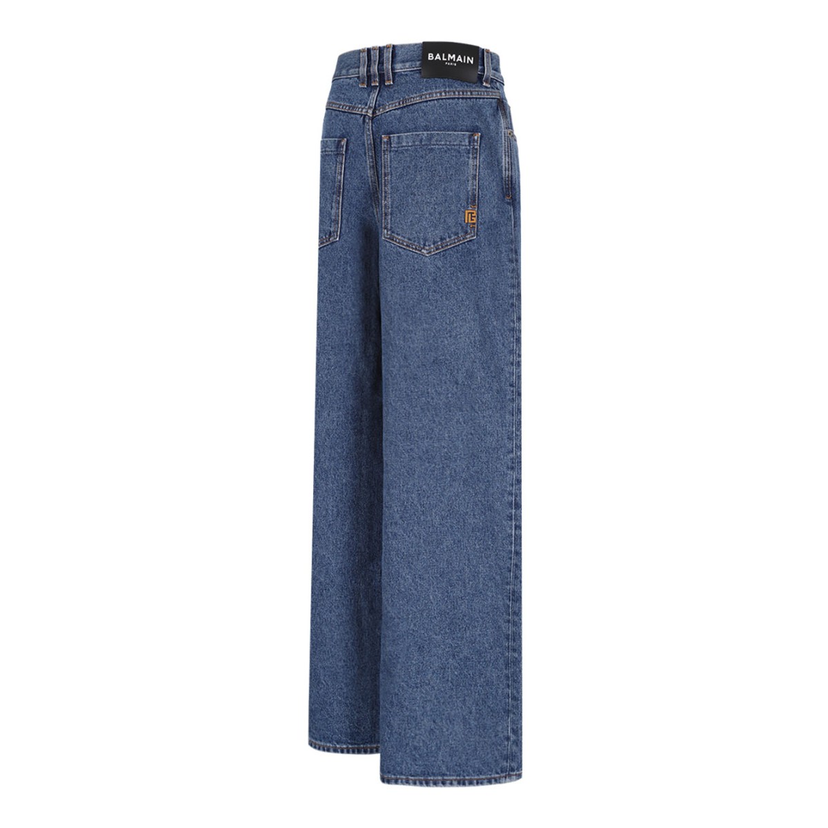 Blue Denim Wide Leg Jeans