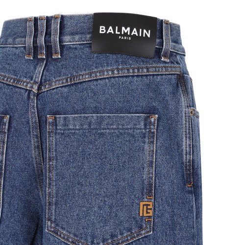 Blue Denim Wide Leg Jeans