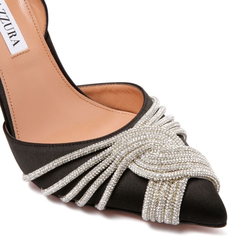 Black Gatsby Sling Satin 105