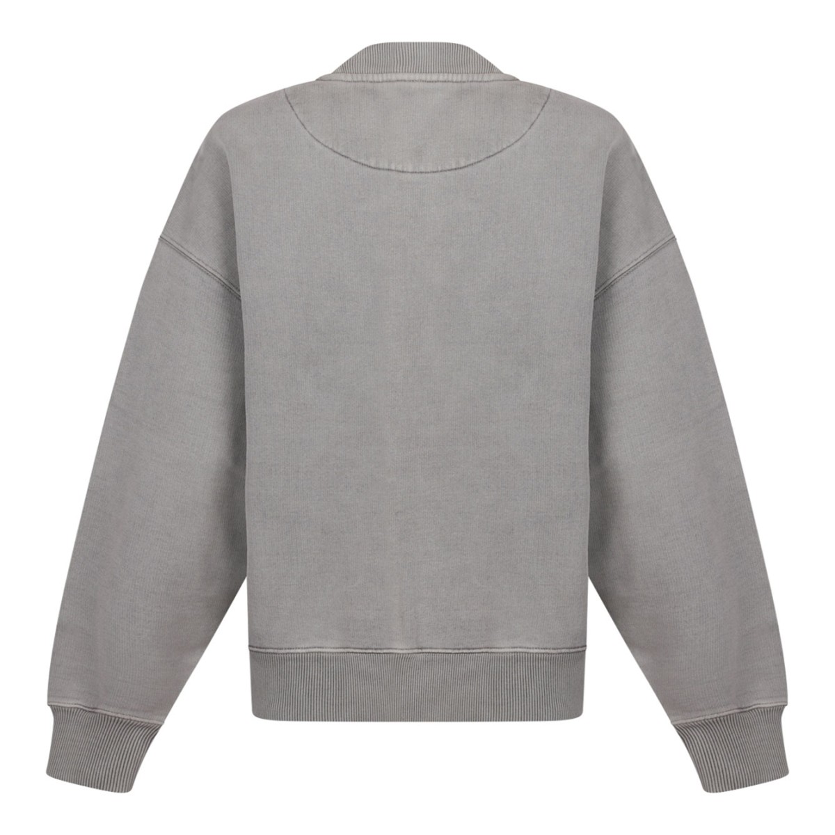 Beige Logo Embroidered Sweatshirt