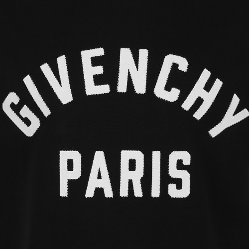 Black Logo Embroidered Cotton T-Shirt